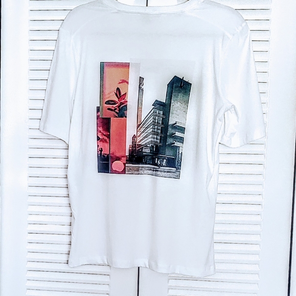Maje Tops - Maje  white cotton T- shirt with slogan and print